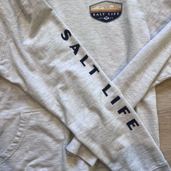 Salt Life Sweashirt Gray Men's-Size XL - Picture 3 of 6